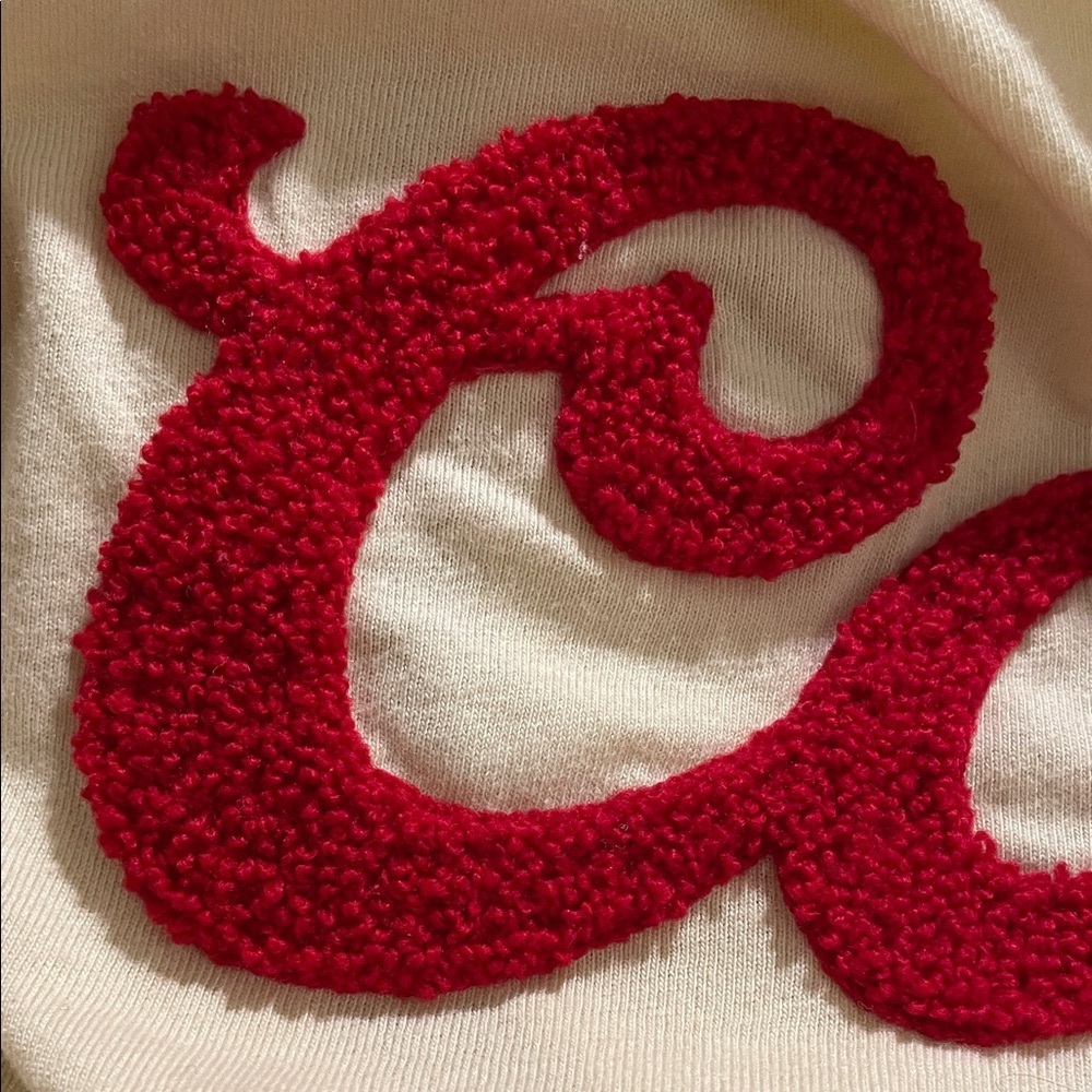 LUCKY BRAND Boucle Coors T-Shirt Cream with Red Logo NWOT, women’s size S - Picture 4 of 4